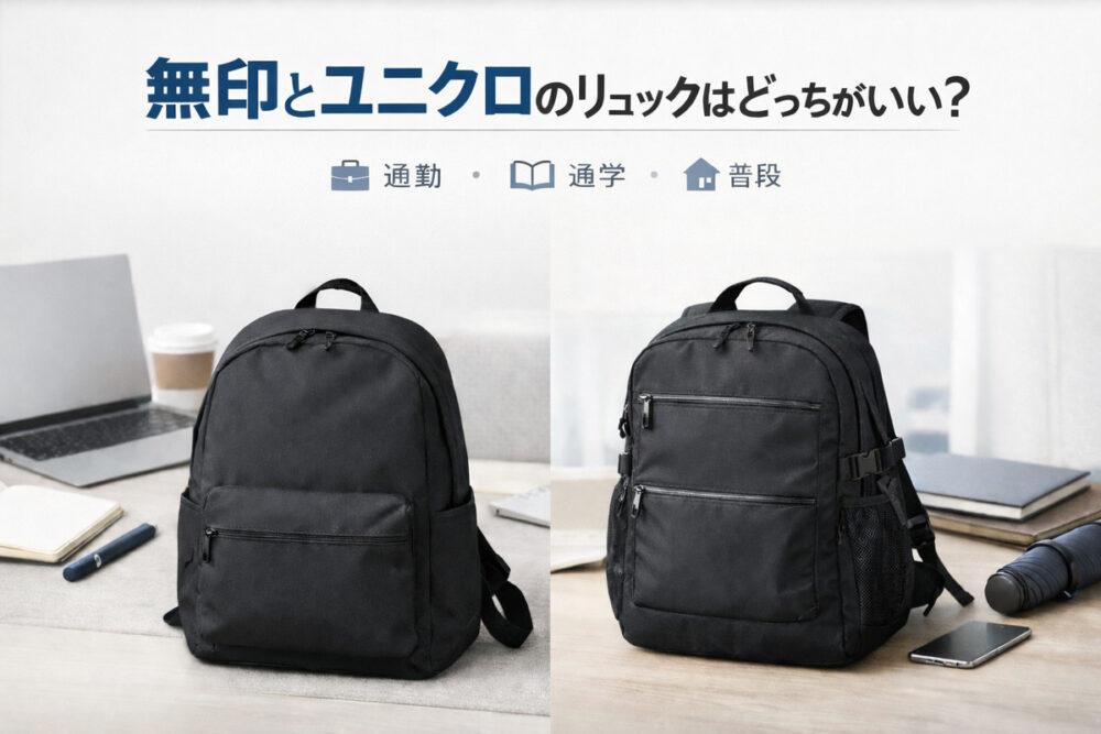 無印とユニクロのリュックはどっちがいい?通勤・通学・普段使いで比較