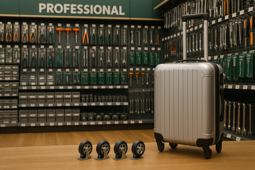 スーツケースのキャスター修理はカインズで安心