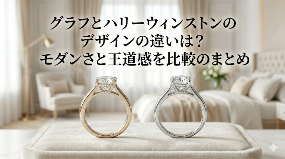グラフとハリーウィンストンのデザインの違いは?モダンさと王道感を比較のまとめ