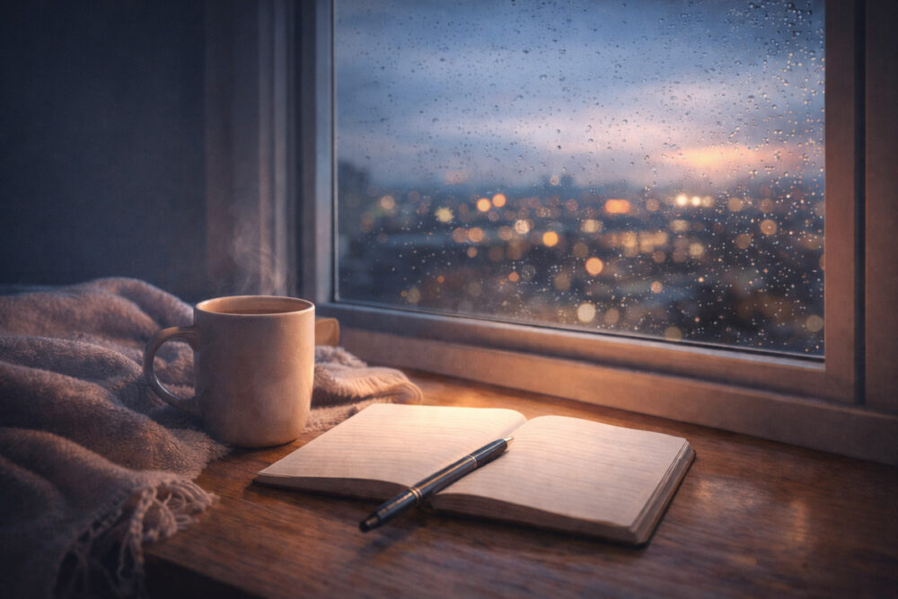 人生のステージが変わる前兆は孤独として表れやすいことを示す窓辺の静かな部屋とノートのイメージ