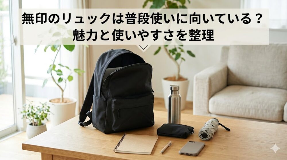 無印のリュックは普段使いに向いている？魅力と使いやすさを整理