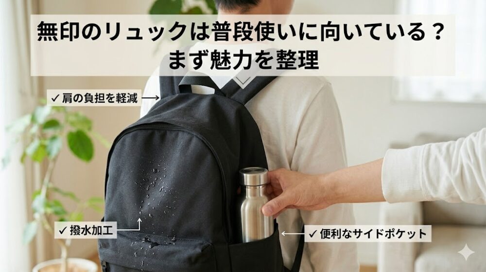 無印のリュックは普段使いに向いている？まず魅力を整理